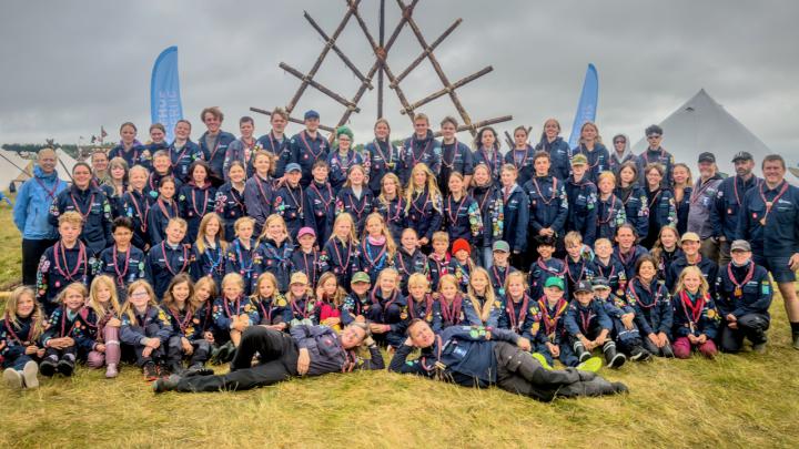 Gruppebillede fra spejdernes lejr 2026